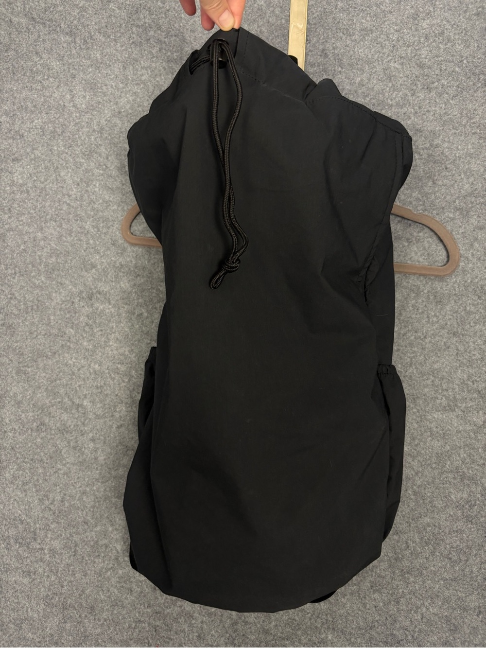 UNIQLO U Black Utility Drawstring Backpack Rucksack - Picture 3 of 7